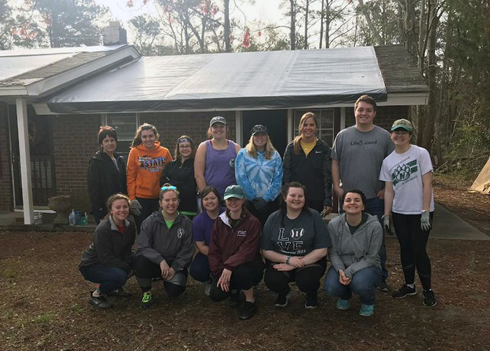Members of Northwest's Alternative Spring Break organization worked on a series of repair projects this year at North Carolina homes damaged by Hurricane Florence. (Submitted photos)