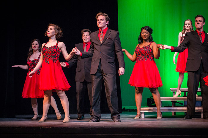 Northwest's Celebration show choir, pictured performing in last year's Spring Show, will present its 2019 Spring Show at 7:30 p.m. April 26. (Photos by Todd Weddle/Northwest Missouri State)