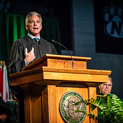 Brian Weaver, a 1995 Northwest alumnus and entrepreneur, delivered the day's commencement addresses. 