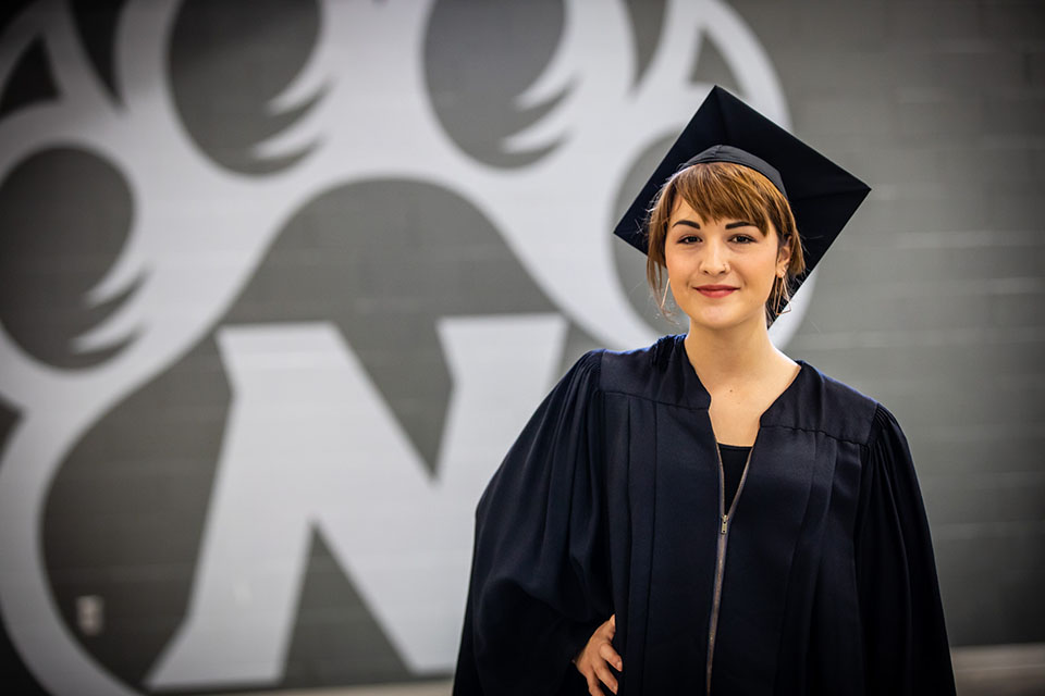 Hayley Brown completed her bachelor’s degree in writing at Northwest and will attend Minnesota State University in Mankato in the fall to pursue a master’s degree in creative nonfiction. (Photo by Todd Weddle/Northwest Missouri State University)
