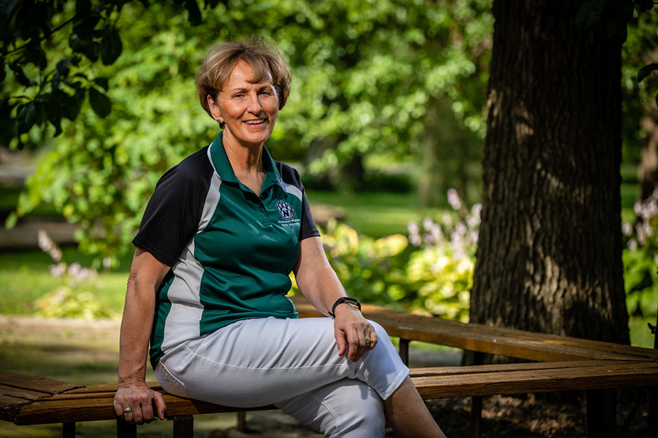 Northwest alumna Linda Place recently  provided a financial gift to support Northwest’s Agricultural Learning Center at the University’s R.T. Wright Farm. (Photo by Todd Weddle/Northwest Missouri State University)