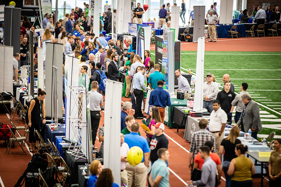 Northwest students and local residents are invited to a job fair on Oct. 10, Carl and Cheryl Hughes Fieldhouse with employers offering part-time jobs. (Photo by Todd Weddle/Northwest Missouri State University)