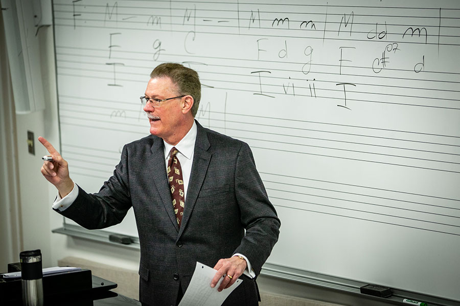 Professor of Music Dr. Stephen Town has authored a new book reviewing the choral-orchestral works of Ralph Vaughan Williams. (Photo by Northwest Missouri State University photo)