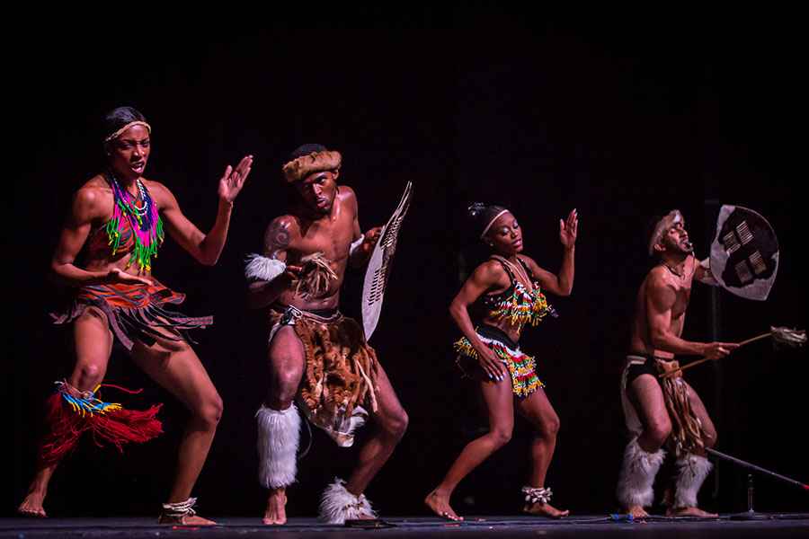 Step Afrika, pictured above when the dance troupe performed at Northwest in 2017, is returning to Northwest for a performance at 7 p.m. Wednesday in the Ron Houston Center for the Performing Arts. (Photo by Todd Weddle/Northwest Missouri State University)