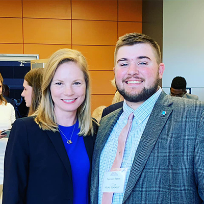 Spencer Owens with state auditor Nicole Galloway