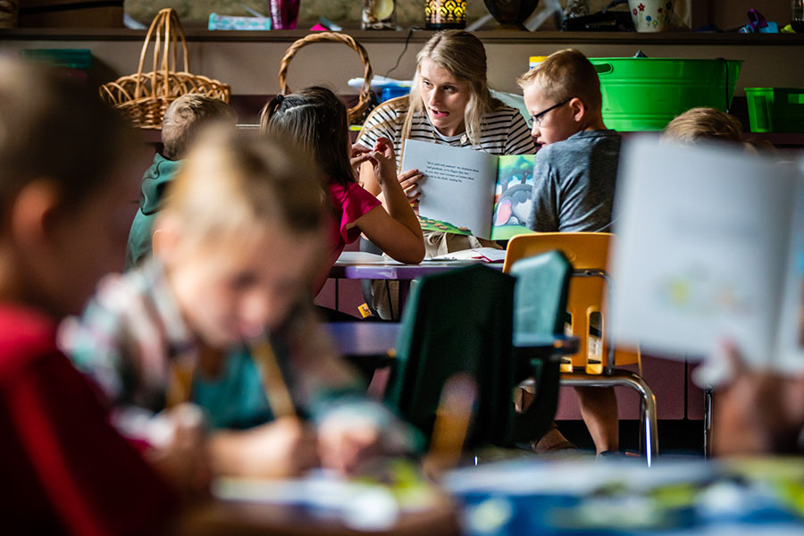 Horace Mann Laboratory School, which provides a clinical teaching environment for students in Northwest’s School of Professional Education, will provide an online summer school program, June 8 through July 2, for children who have completed grades kindergarten through sixth. (Photo by Todd Weddle/Northwest Missouri State University)