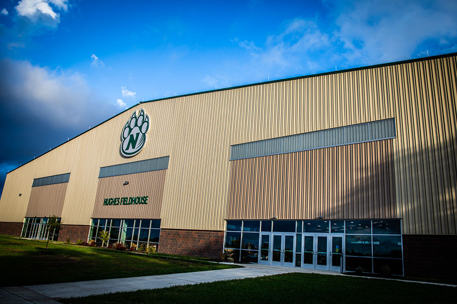 The Hughes Fieldhouse is reopen for community members to walk on the facility's indoor track. (Photo by Todd Weddle/Northwest Missouri State University)