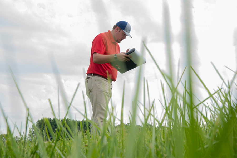 Ryan Talkington's summer internship, took him throughout Missouri as he networked with farmers and studied  
the state's agricultural landscape. (Submitted photos)
