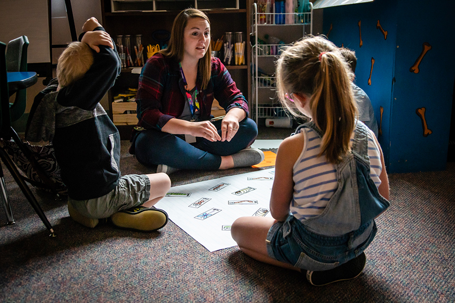 The Association for Advancing Quality in Educator Preparation recently granted Northwest educator preparation programs full accreditation through 2027. Profession-based learning experiences, such as the practice Northwest education majors receive at Horace Mann Laboratory School, pictured above in this 2018 photo, have helped 98 percent of graduates find employment or continue their education within six months of completing their degrees since 2017. (Photos by Todd Weddle/Northwest Missouri State University)