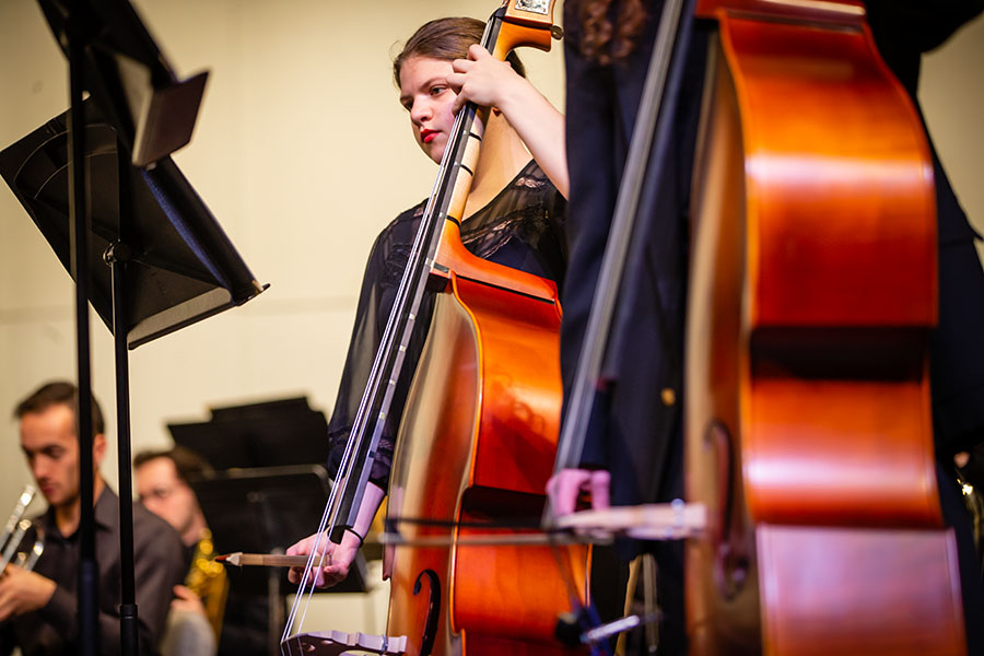 The Northwest Symphony Orchestra, pictured above during its 2019 fall concert, will provide an online concert Oct. 13. (Photo by Todd Weddle/Northwest Missouri State University) 