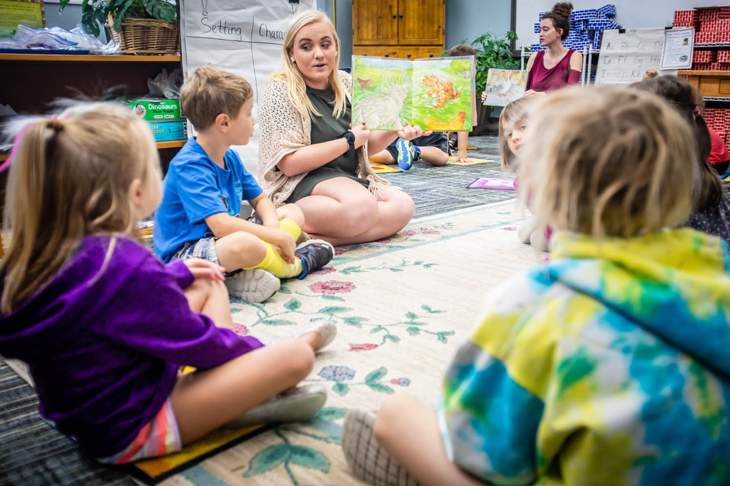 Northwest students in the School of Education gain profession-based experience with teaching at the University's Horace Mann Laboratory School and the Phyllis and Richard Leet Center for Children and Families. With the support of a $1.6 million grant from the Missouri Department of Social Services, the University will soon add an early childhood program for children 6 weeks to 3 years of age at the Leet Center. (Photo by Todd Weddle/Northwest Missouri State University)  