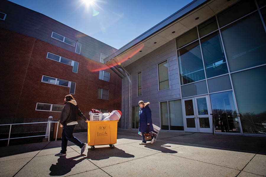 Students moved out of residence halls in March.