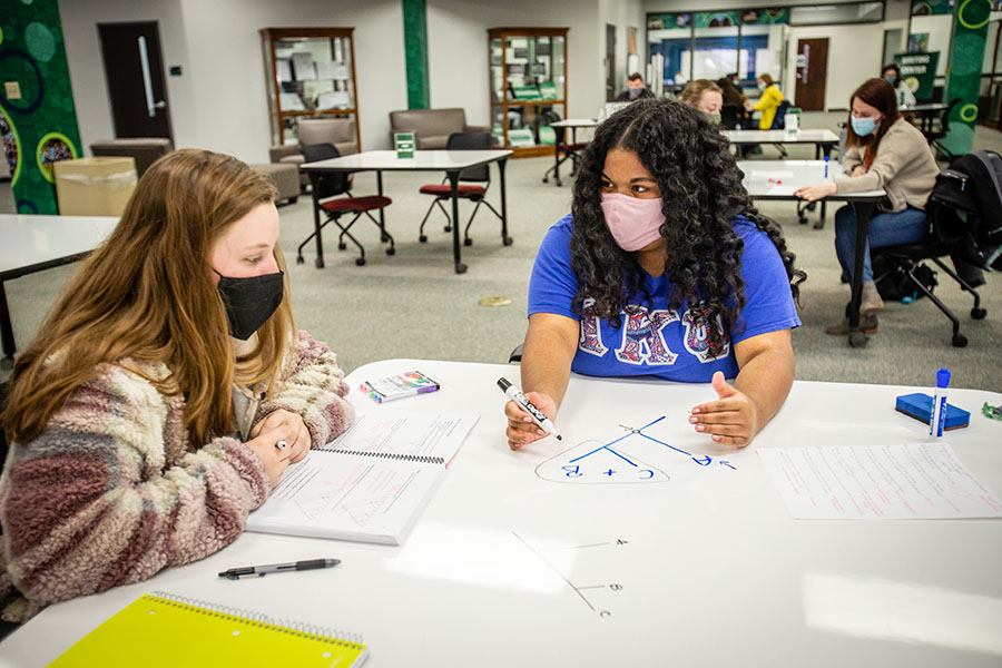 The Student Success Center is a centralized hub providing a variety of academic resources at Northwest and an important piece in the quality experience students enjoy at the University. In fact, 82 percent of all Northwest students report they would repeat their experience at the University, compared to 75 percent of students surveyed nationally at their respective institutions. (Photo by Todd Weddle/Northwest Missouri State University)