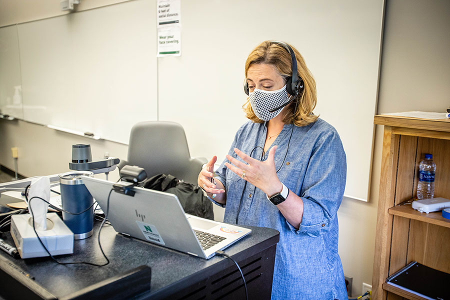 The University invested CARES Act funding into training, technology, licenses and other remote learning needs that have allowed students and faculty to continue courses in synchronous and asynchronous environments throughout the pandemic. (Northwest Missouri State University photo)