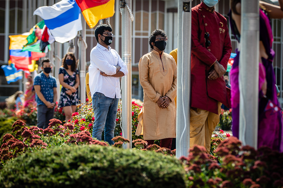 Walkout Day activities include the International Flag-Raising Ceremony at 1 p.m. at the Joyce and Harvey White International Plaza.