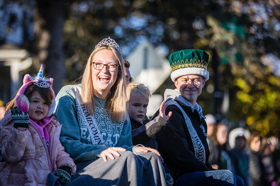 Left to right are Northwest's 2021 Homecoming royalty, Zoey Hendrix, Annie Punt, Carter Tapps and Ryan Shurvington as they rode in Saturday's Homecoming parade.