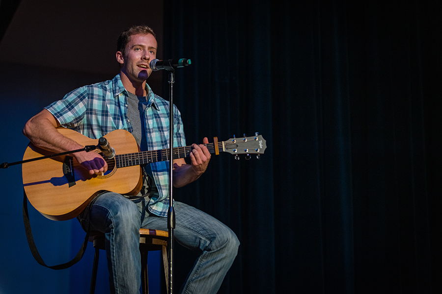 Marcus Klein performed an original song, "Blue Saturday Night," during the Variety Show.