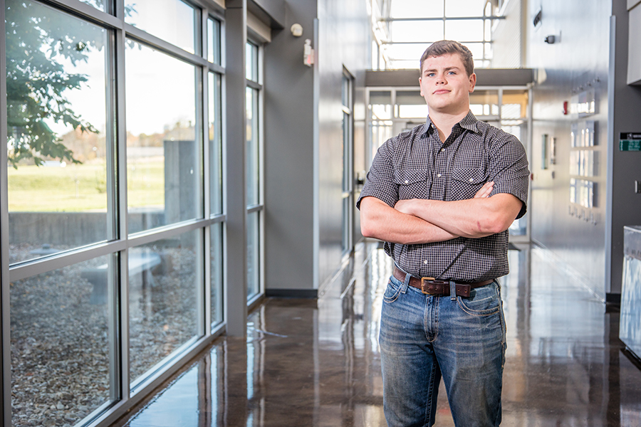 Maryville native Keiren Watkins is continuing his education at Northwest as an agricultural science major. (Photo by Todd Weddle/Northwest Missouri State University) 