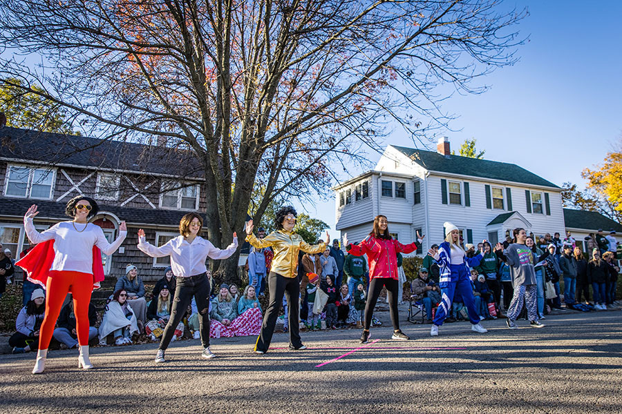 Alpha Sigma Alpha took second place for their dancing clowns performance.