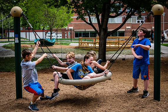 Horace Mann's round net swing