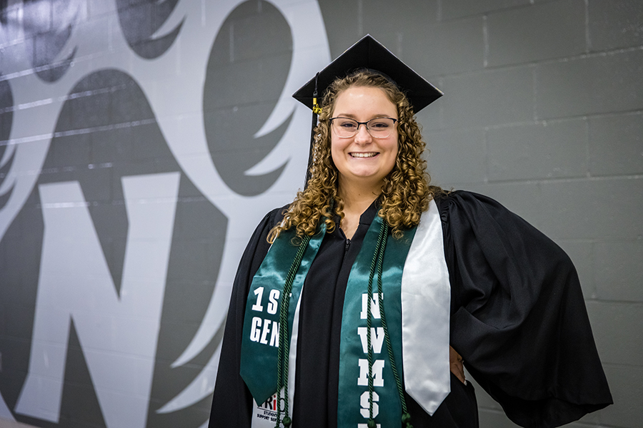 Taylor Giesken completed her bachelor’s degree in K-12 art education. (Photo by Todd Weddle/Northwest Missouri State University)