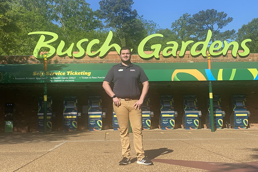 Ryan Sanders graduated from Northwest in December with a bachelor’s degree in emergency and disaster management and now is employed as a senior safety environmental specialist at Busch Gardens in Williamsburg, Virginia. (Submitted photo)
