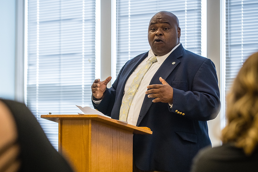 Dr. Clarence Green thanked Robert Rice and local leaders Friday for their work to address comprehensive mental health services in northwest Missouri.