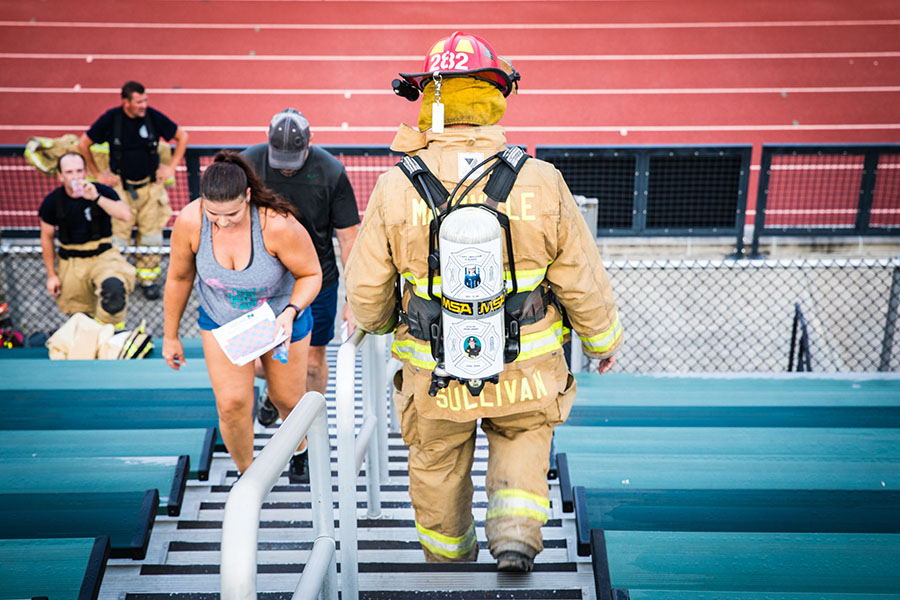 The Northwest community and local firefighters will climb the stairs of Bearcat Stadium again this fall as the community remembers the events of Sept. 11, 2001, during its third annual 9/11 Stair Climb. (Northwest Missouri State University)