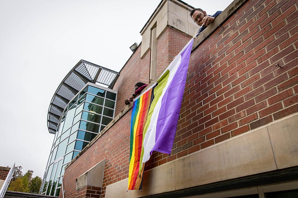 Northwest celebrating LGBTQIA+ History Month with movie night, pride tie-dye, alumnus lecture