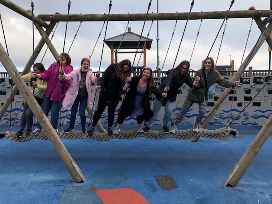 The study abroad tour took students to sites in Ireland that relate to childhood creativity and imagination as well as the role outdoor experiences play in development.