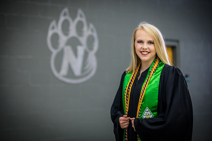 Sidney Kucera graduated from Northwest with a bachelor’s degree in political science. (Photo by Lauren Adams/Northwest Missouri State University)