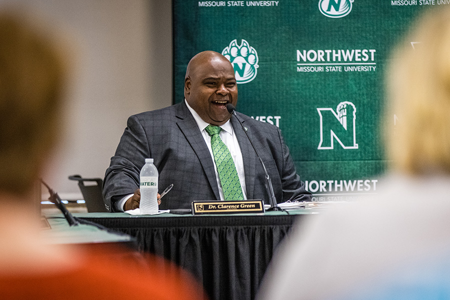 Dr. Clarence Green is serving as Northwest’s interim president during the 2022-23 academic year. (Photo by Lauren Adams/Northwest Missouri State University)