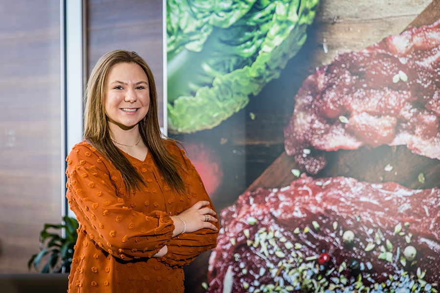 Paige Jensen is the recipient of an Iowa Pork Foundation scholarship. (Photo by Lauren Adams/Northwest Missouri State University)