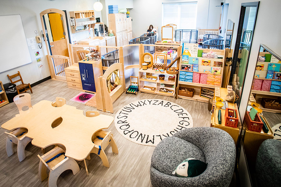 Northwest renovated space in the Leet Center at Brown Hall to provide infant and toddler child care for children ranging in age from 6 weeks to 3 years. (Photos of Lauren Adams/Northwest Missouri State University)