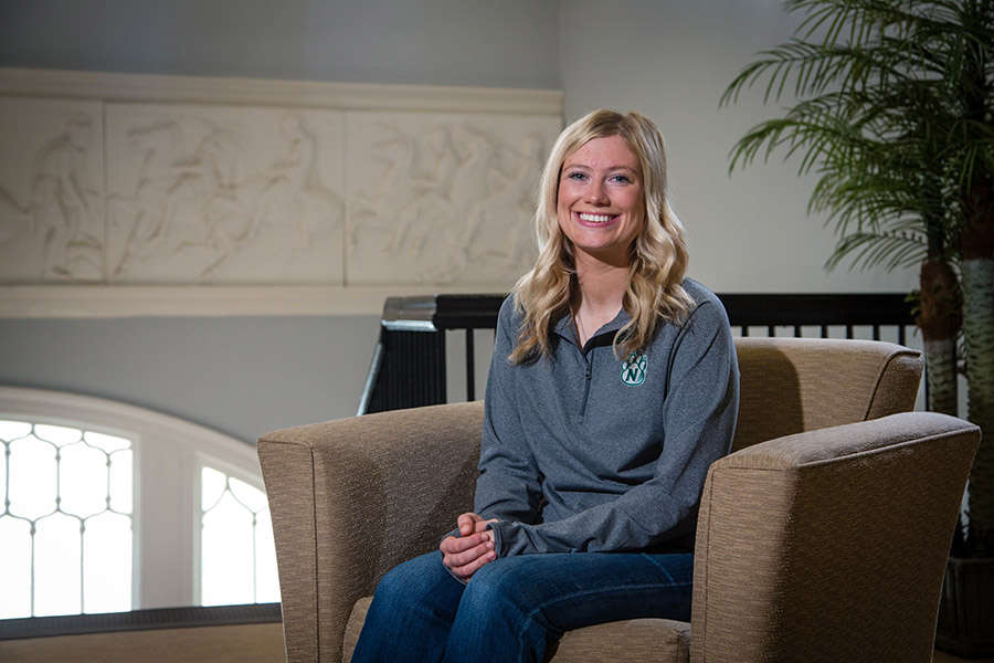 Lexi Lyon graduates from Northwest this fall with her bachelor's degree in agricultural business. (Photo by Abigayle Rush/Northwest Missouri State University)