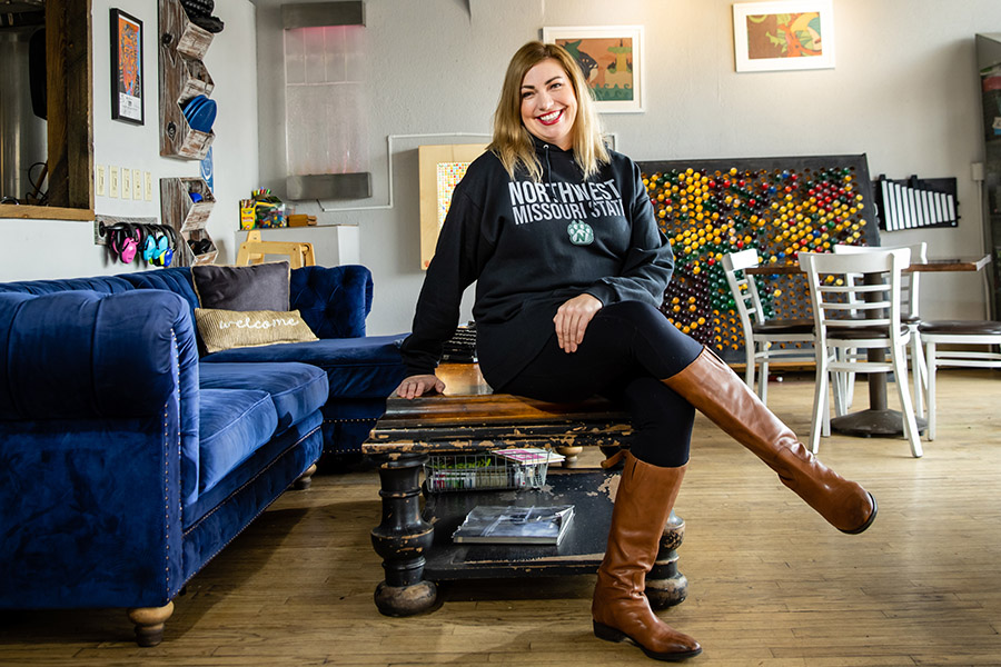Northwest alumna Tiffany Fixter owns and manages Brewability, a bar and restaurant providing training and jobs in the brewing and hospitality industry for adults with intellectual and developmental disabilities. (Photos by Todd Weddle/Northwest Missouri State University)