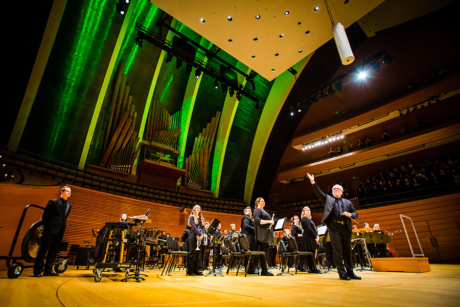 John Bell conducts the Wind Symphony and serves as an artist-in-residence at Northwest.