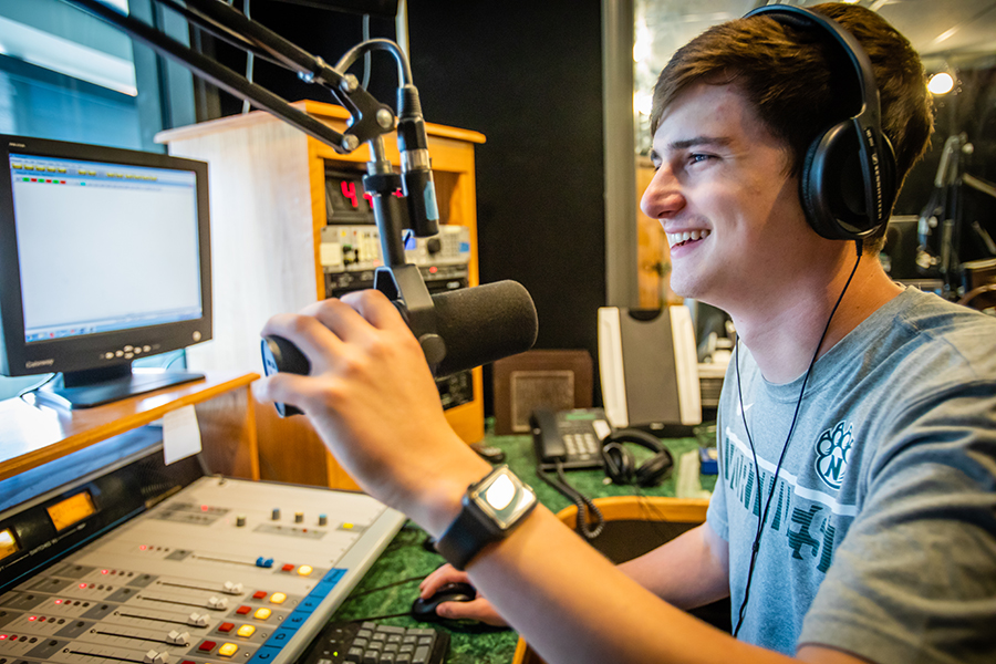 As an NPR affiliate headquartered at Northwest, KXCV-KRNW provides in-depth news and information to the region and serves as a valuable training ground to students pursuing careers in radio and broadcasting. (Photo by Todd Weddle/Northwest Missouri State University)