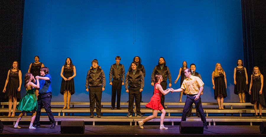 Northwest's Celebration show choir, photographed last year, will present its annual spring show April 28. (Photo by Todd Weddle/Northwest Missouri State University)