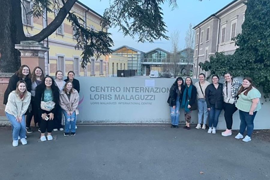 Northwest education students participated in a visit this spring to Reggio Emilia, Italy, where they spent a week learning about the region’s approach to preschool and primary education. (Submitted photos)