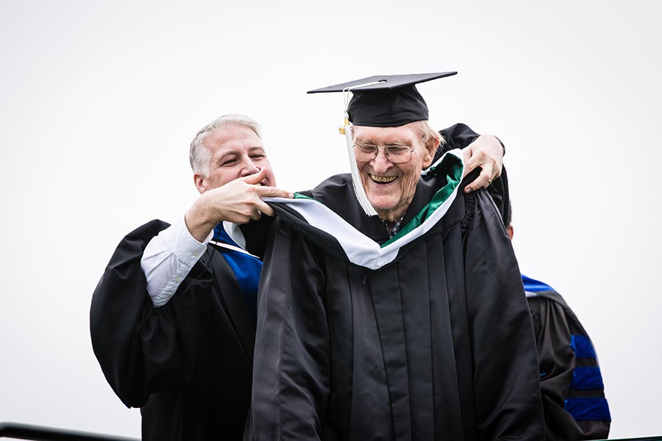 Octogenarian completes master’s degree at Northwest after career in technology field