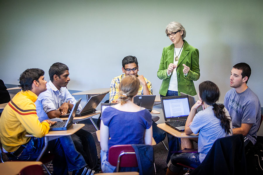 Dr. Carol Spradling instructs students in a Northwest classroom in 2011.