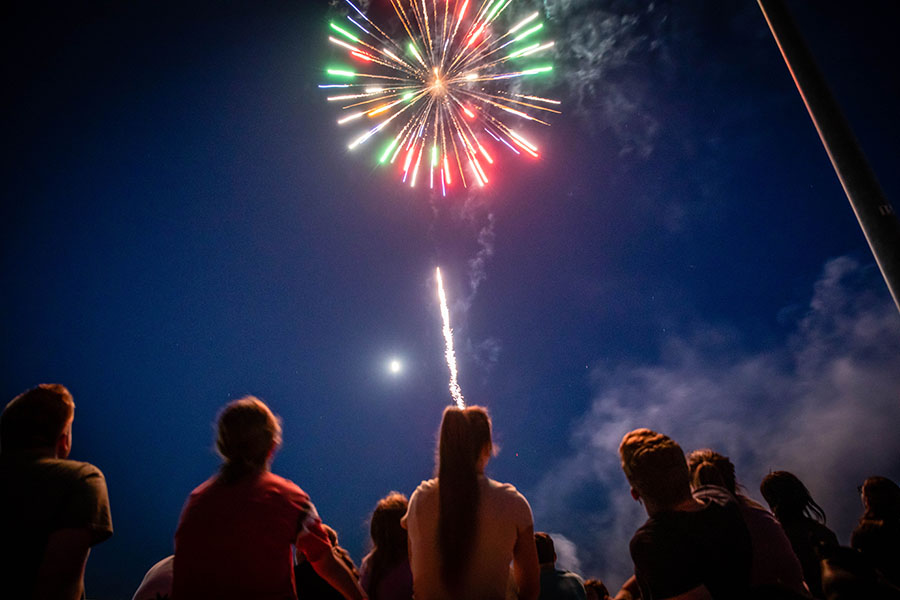 Northwest annually hosts a fireworks show the night before fall classes begin to mark the start of the academic year.