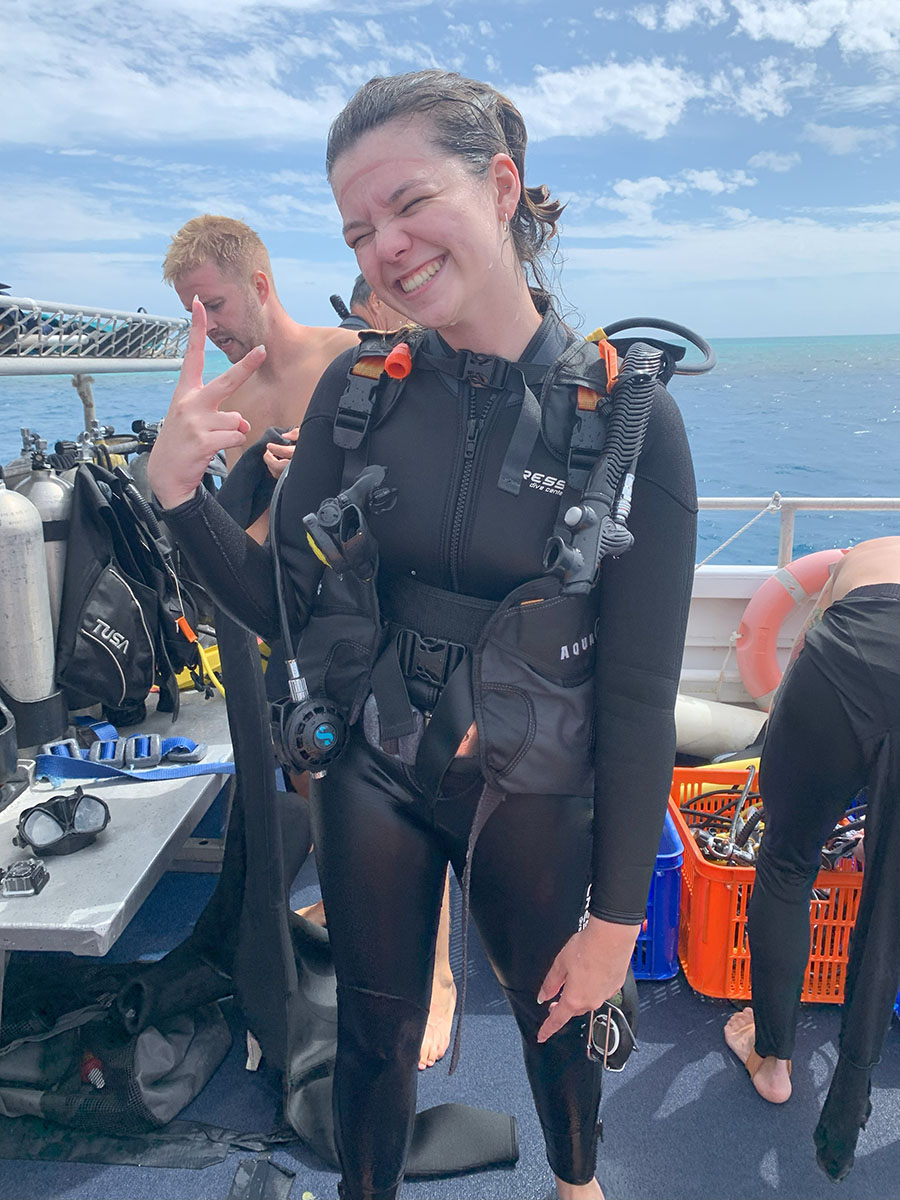 Northwest student Adele Shade spent the past year studying marine biology in Australia as the recipient of the University's Honors Program Study Abroad Scholarship. (Submitted photo)