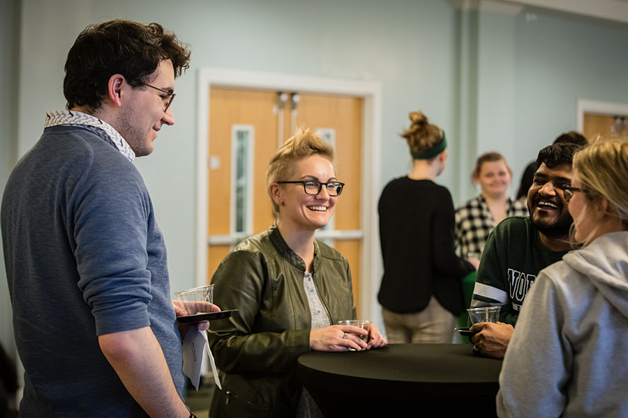 Career Services activities such as Mock Interview Days, Meet the Pros and mocktail parties help Northwest students practice their networking and interviewing skills. (Photo by Chandu Ravi Krishna/Northwest Missouri State University)