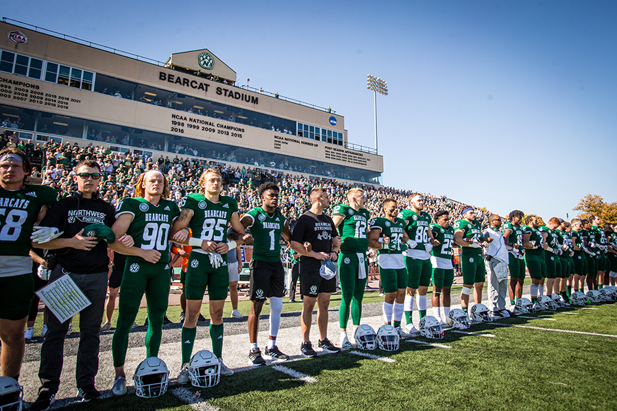The Bearcat football game on Saturday is the culmination of Homecoming activities. (Photo by Lauren Adams/ Northwest Missouri State University)