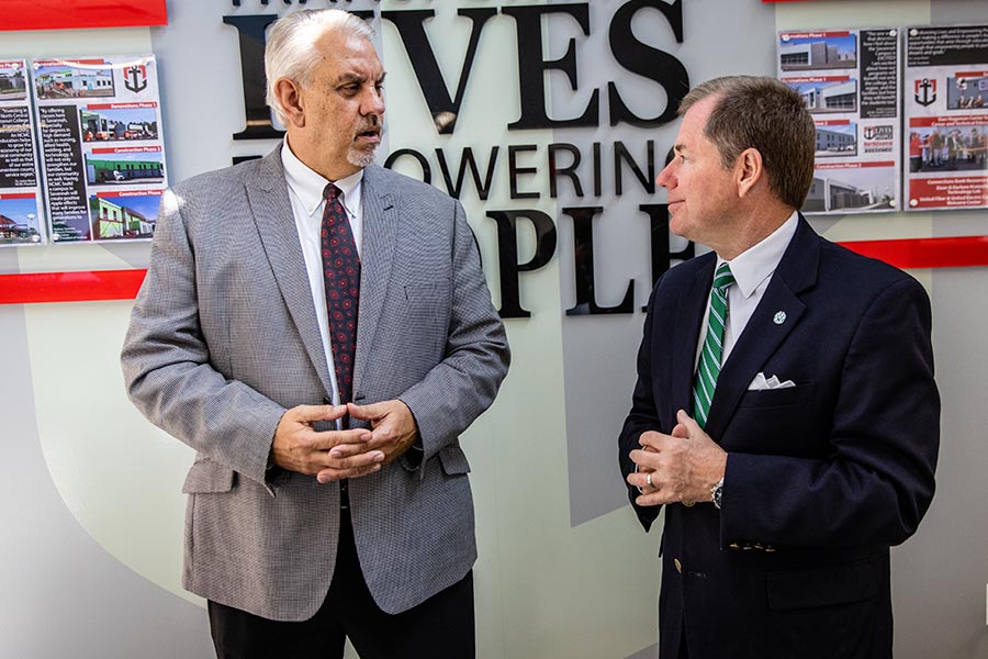 Dr. Lenny Klaver and Dr. Lance Tatum (Photos by Todd Weddle/Northwest Missouri State University)