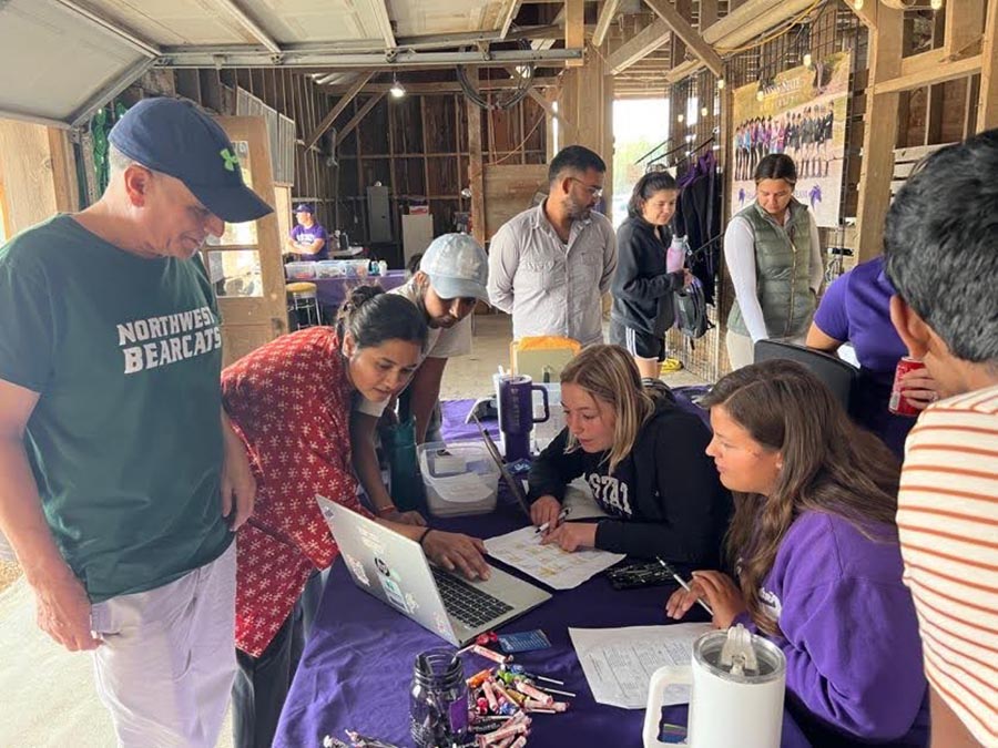 Students worked within the association’s rules and constraints while interacting with show administrators to gather details for rider and horse analysis.