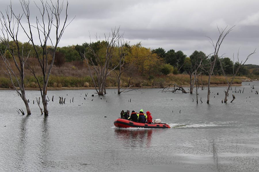 Among other tasks during Missouri Hope, teams were challenged with a water rescue at Mozingo Lake. (Submitted photo)