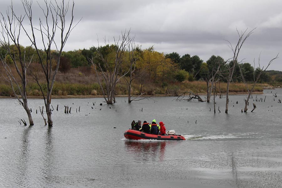 Among other tasks during Missouri Hope, teams were challenged with a water rescue at Mozingo Lake. (Submitted photo)